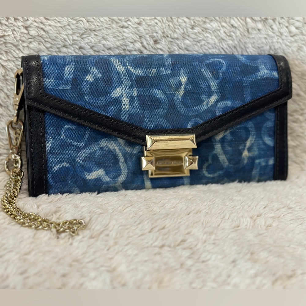 Michael Kors Denim Clutch Wallet
